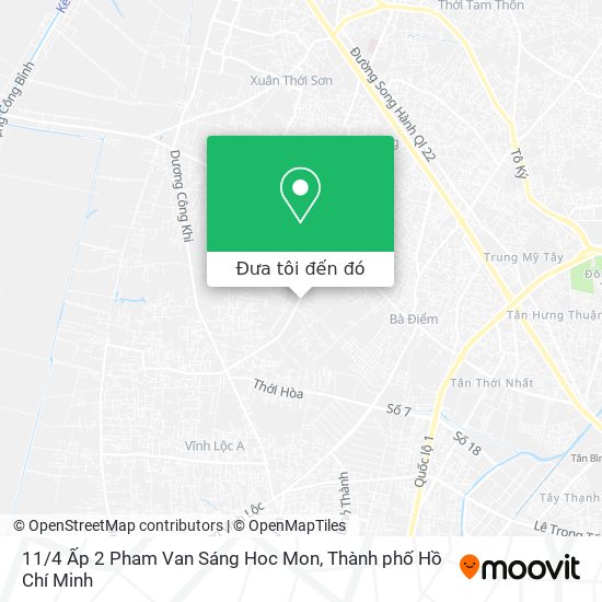 Bản đồ 11 / 4 Ấp 2 Pham Van Sáng Hoc Mon