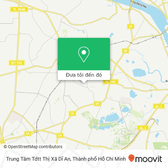Bản đồ Trung Tâm Tdtt Thị Xã Dĩ An