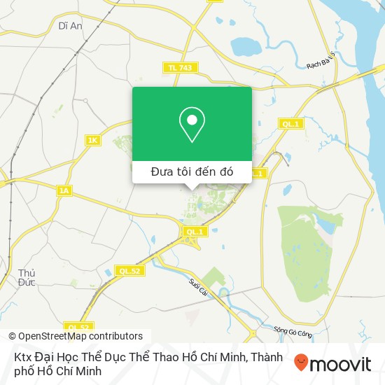 Bản đồ Ktx Đại Học Thể Dục Thể Thao Hồ Chí Minh