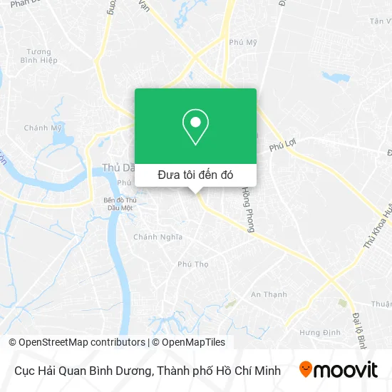 Bản đồ Cục Hải Quan Bình Dương