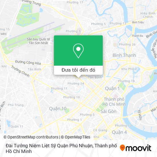 Bản đồ Đài Tưởng Niệm Liệt Sỹ Quận Phú Nhuận