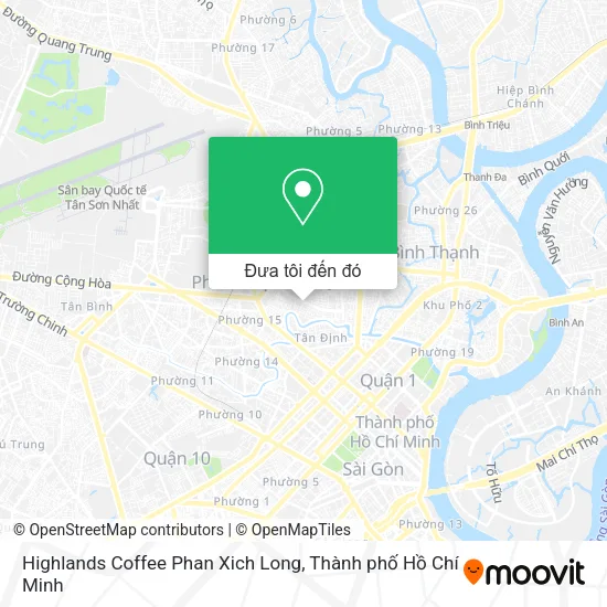 Bản đồ Highlands Coffee Phan Xich Long