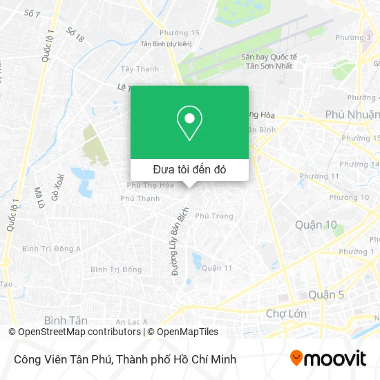 Bản đồ Công Viên Tân Phú