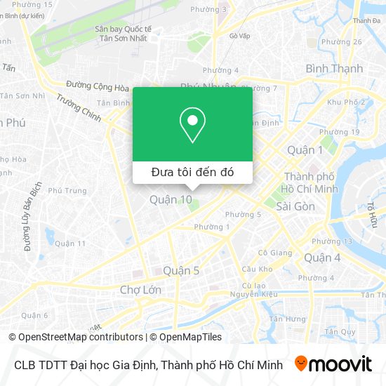 Bản đồ CLB TDTT Đại học Gia Định