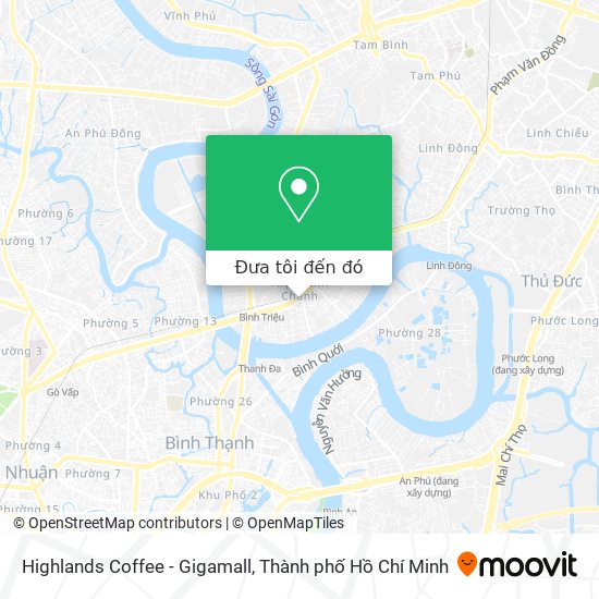 Bản đồ Highlands Coffee - Gigamall