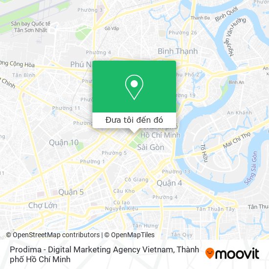 Bản đồ Prodima - Digital Marketing Agency Vietnam