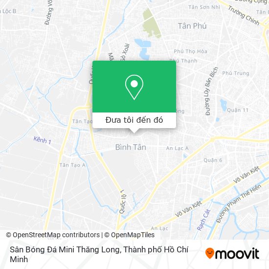 Bản đồ Sân Bóng Đá Mini Thăng Long