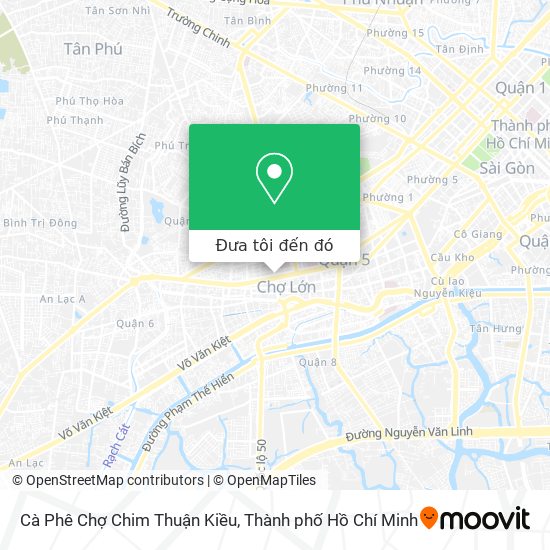 Bản đồ Cà Phê Chợ Chim Thuận Kiều
