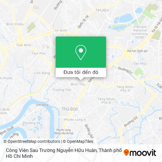 Bản đồ Công Viên Sau Trường Nguyễn Hữu Huân