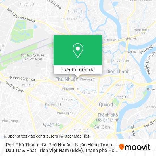 Bản đồ Pgd Phú Thạnh - Cn Phú Nhuận - Ngân Hàng Tmcp Đầu Tư & Phát Triển Việt Nam (Bidv)