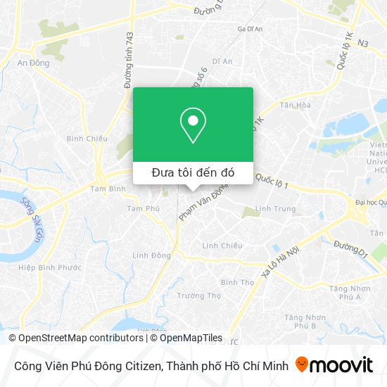 Bản đồ Công Viên Phú Đông Citizen