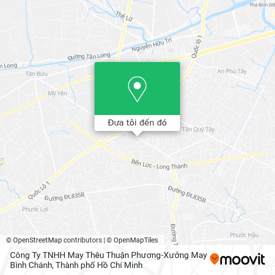 Bản đồ Công Ty TNHH May Thêu Thuận Phương-Xưởng May Bình Chánh