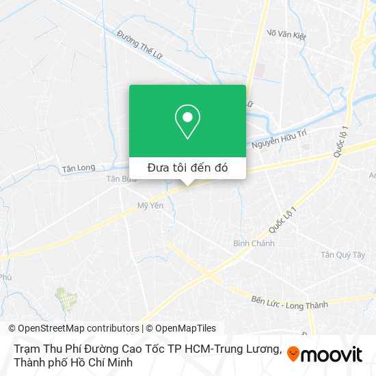 Bản đồ Trạm Thu Phí Đường Cao Tốc TP HCM-Trung Lương