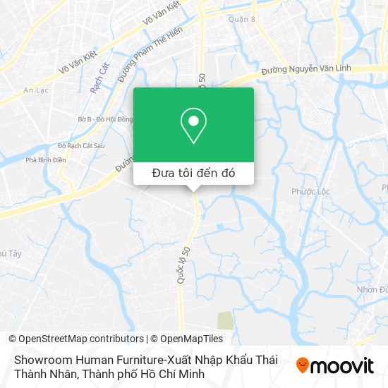 Bản đồ Showroom Human Furniture-Xuất Nhập Khẩu Thái Thành Nhân