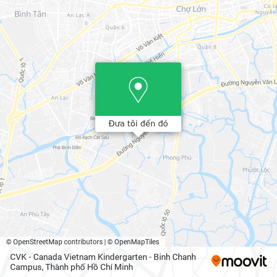 Bản đồ CVK - Canada Vietnam Kindergarten - Binh Chanh Campus