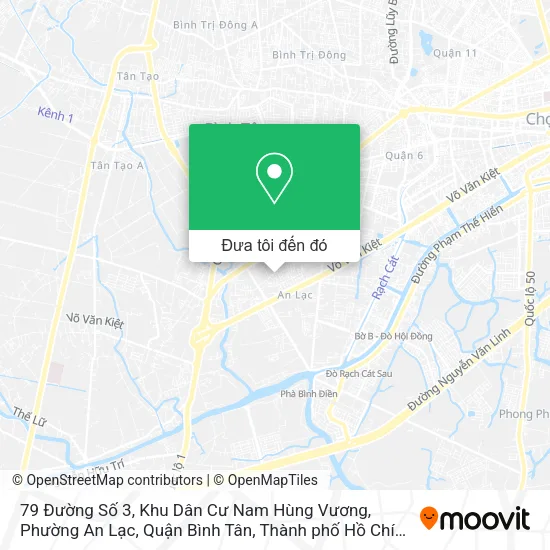 Bản đồ 79 Đường Số 3, Khu Dân Cư Nam Hùng Vương, Phường An Lạc, Quận Bình Tân