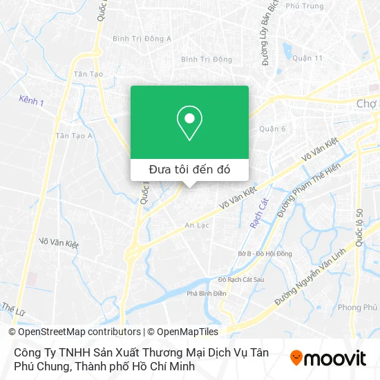 Bản đồ Công Ty TNHH Sản Xuất Thương Mại Dịch Vụ Tân Phú Chung