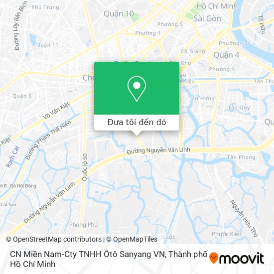 Bản đồ CN Miền Nam-Cty TNHH Ôtô Sanyang VN