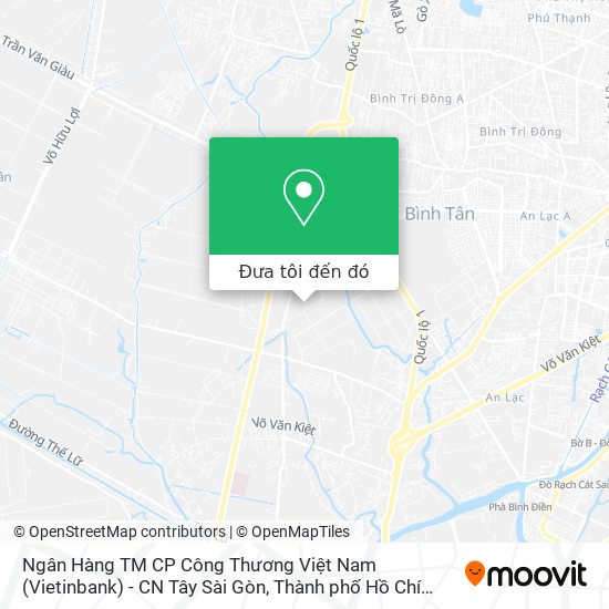Bản đồ Ngân Hàng TM CP Công Thương Việt Nam (Vietinbank) - CN Tây Sài Gòn