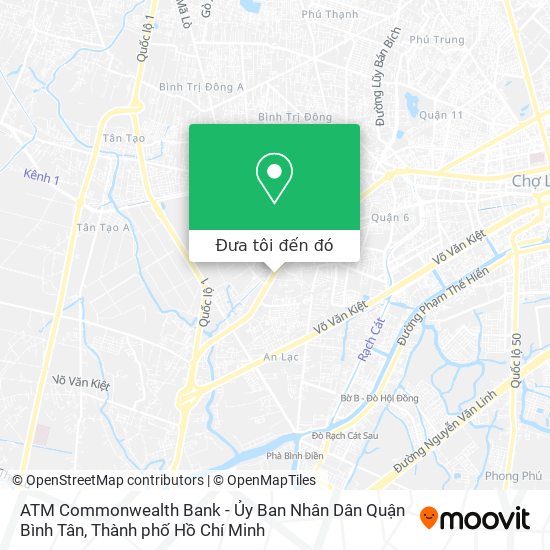 Bản đồ ATM Commonwealth Bank - Ủy Ban Nhân Dân Quận Bình Tân