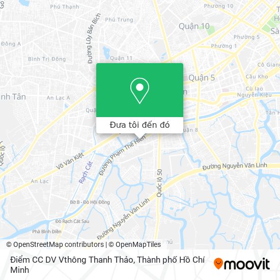 Bản đồ Điểm CC DV Vthông Thanh Thảo