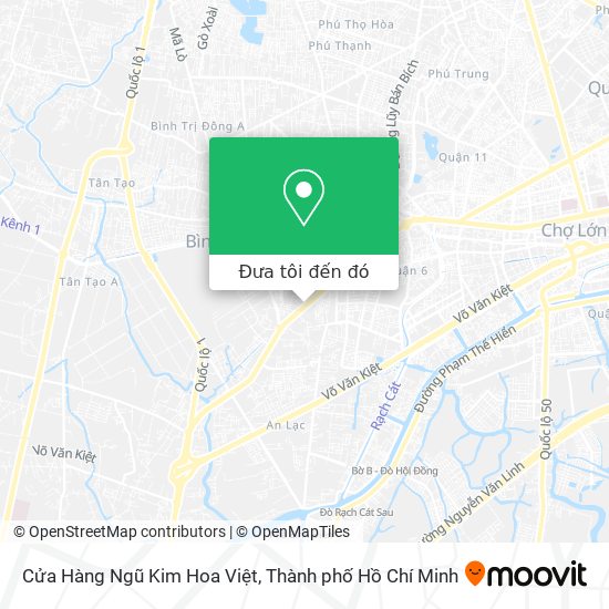 Bản đồ Cửa Hàng Ngũ Kim Hoa Việt
