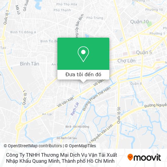 Bản đồ Công Ty TNHH Thương Mại Dịch Vụ Vận Tải Xuất Nhập Khẩu Quang Minh