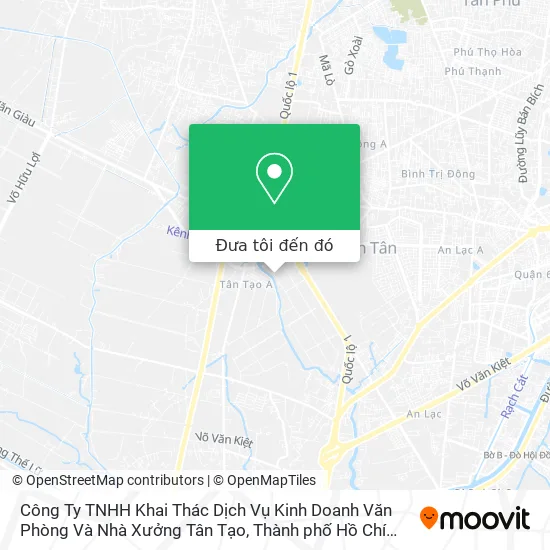Bản đồ Công Ty TNHH Khai Thác Dịch Vụ Kinh Doanh Văn Phòng Và Nhà Xưởng Tân Tạo