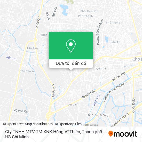 Bản đồ Cty TNHH MTV TM XNK Hùng Vĩ Thiên