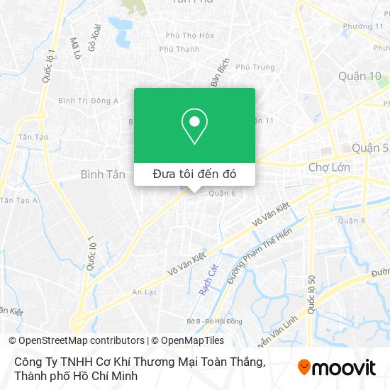 Bản đồ Công Ty TNHH Cơ Khí Thương Mại Toàn Thắng