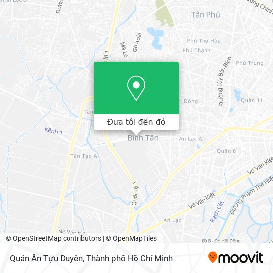 Bản đồ Quán Ăn Tựu Duyên