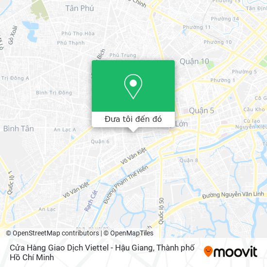 Bản đồ Cửa Hàng Giao Dịch Viettel - Hậu Giang