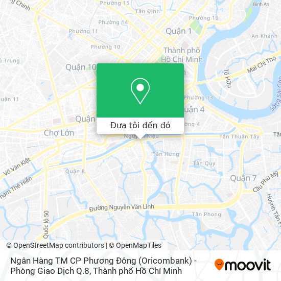Bản đồ Ngân Hàng TM CP Phương Đông (Oricombank) - Phòng Giao Dịch Q.8