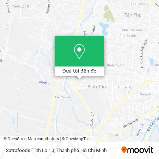 Bản đồ Satrafoods Tỉnh Lộ 10