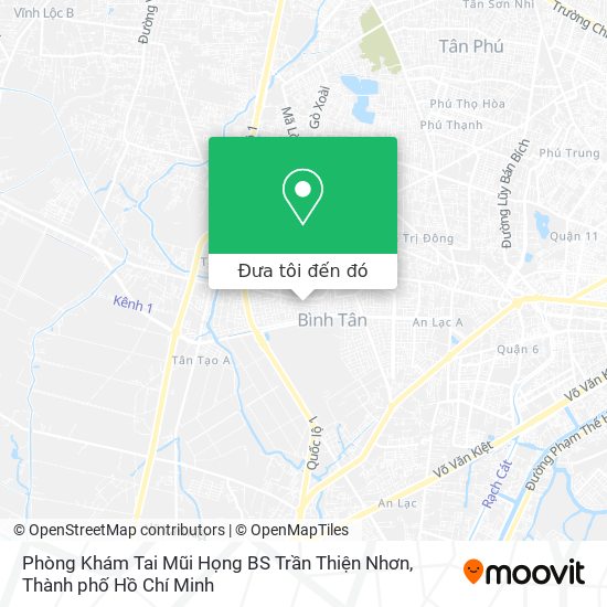 Bản đồ Phòng Khám Tai Mũi Họng BS Trần Thiện Nhơn