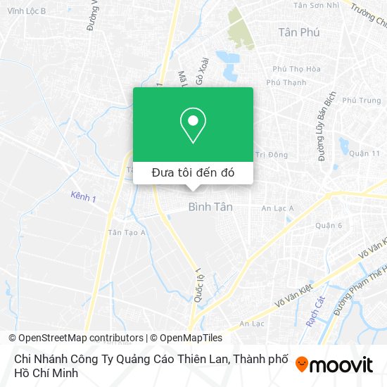 Bản đồ Chi Nhánh Công Ty Quảng Cáo Thiên Lan