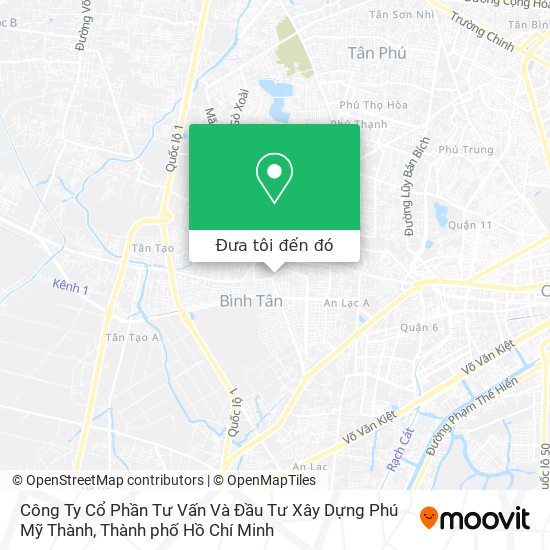 Bản đồ Công Ty Cổ Phần Tư Vấn Và Đầu Tư Xây Dựng Phú Mỹ Thành