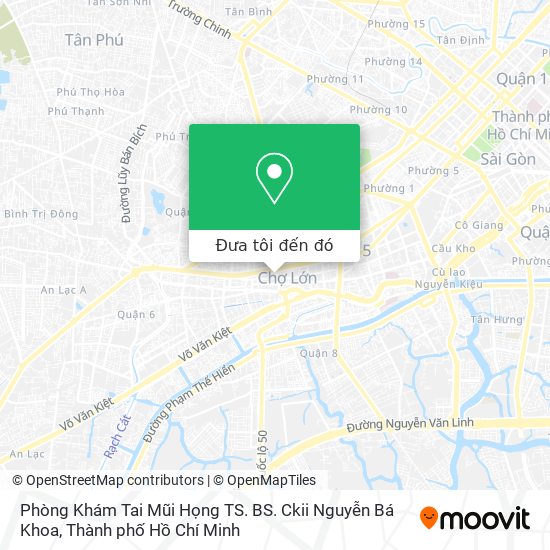 Bản đồ Phòng Khám Tai Mũi Họng TS. BS. Ckii Nguyễn Bá Khoa