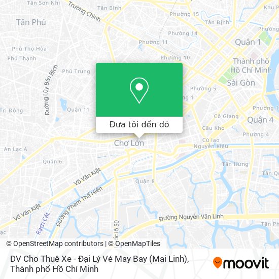 Bản đồ DV Cho Thuê Xe - Đại Lý Vé May Bay (Mai Linh)