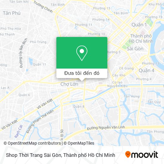 Bản đồ Shop Thời Trang Sài Gòn