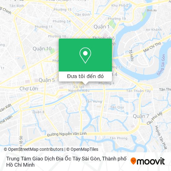 Bản đồ Trung Tâm Giao Dịch Địa Ốc Tây Sài Gòn