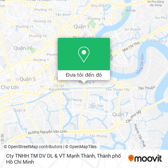 Bản đồ Cty TNHH TM DV DL & VT Mạnh Thành