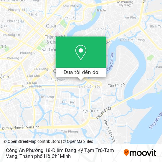 Bản đồ Công An Phường 18-Điểm Đăng Ký Tạm Trú-Tạm Vắng
