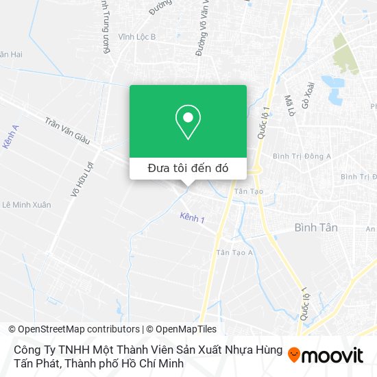 Bản đồ Công Ty TNHH Một Thành Viên Sản Xuất Nhựa Hùng Tấn Phát