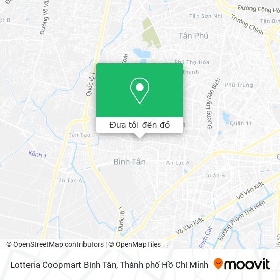 Bản đồ Lotteria Coopmart Bình Tân