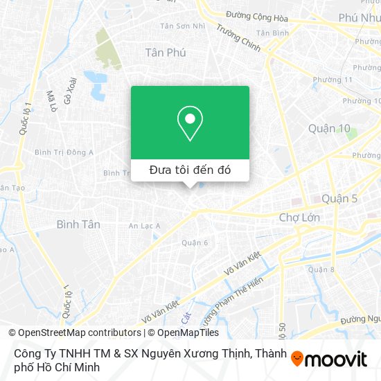 Bản đồ Công Ty TNHH TM & SX Nguyên Xương Thịnh