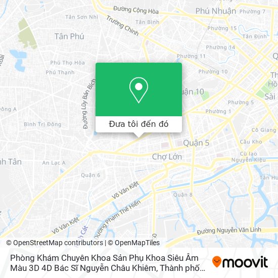 Bản đồ Phòng Khám Chuyên Khoa Sản Phụ Khoa Siêu Âm Màu 3D 4D Bác Sĩ Nguyễn Châu Khiêm