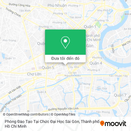 Bản đồ Phòng Đào Tạo Tại Chức Đại Học Sài Gòn
