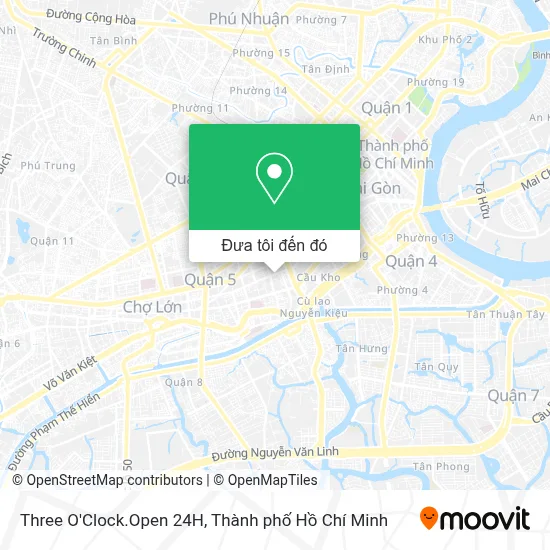 Bản đồ Three O'Clock.Open 24H