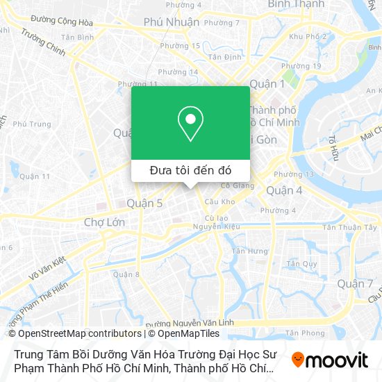 Bản đồ Trung Tâm Bồi Dưỡng Văn Hóa Trường Đại Học Sư Phạm Thành Phố Hồ Chí Minh
